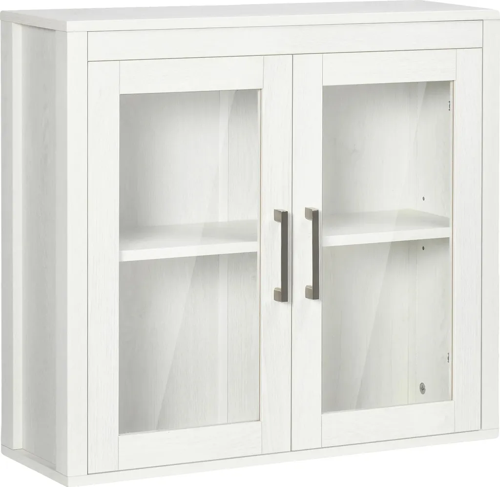 Armoire de rangement murale salle de bain pour cosmétiques et soins - Blanc