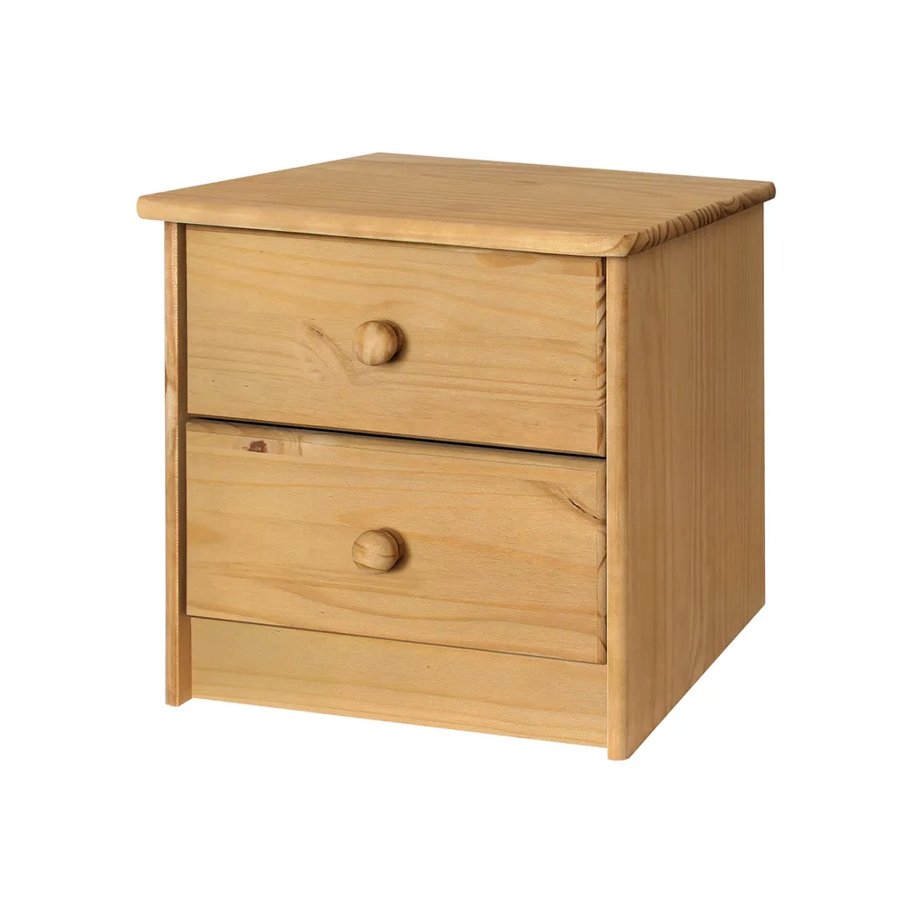 Commode 1V à 2 tiroirs wax - Meuble de rangement en bois motif ethnique