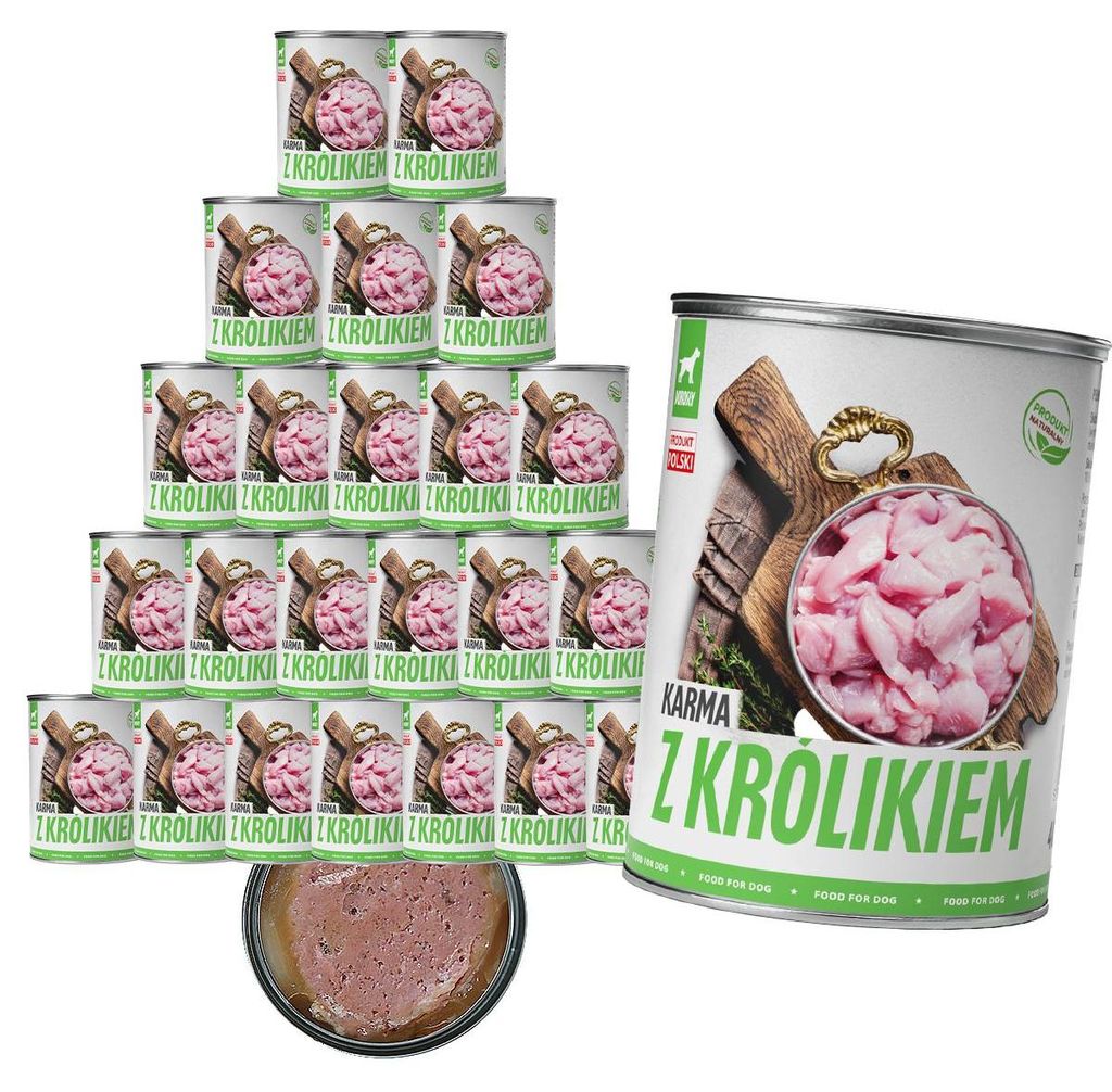 Tuftuf | Mokré krmivo pre psov – 24 × 400 g – králičie mäso Obrázok produktu 
