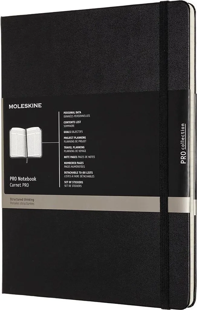 Ne perdez plus vos idées avec le Carnet Moleskine XL Pro Rigide Noir