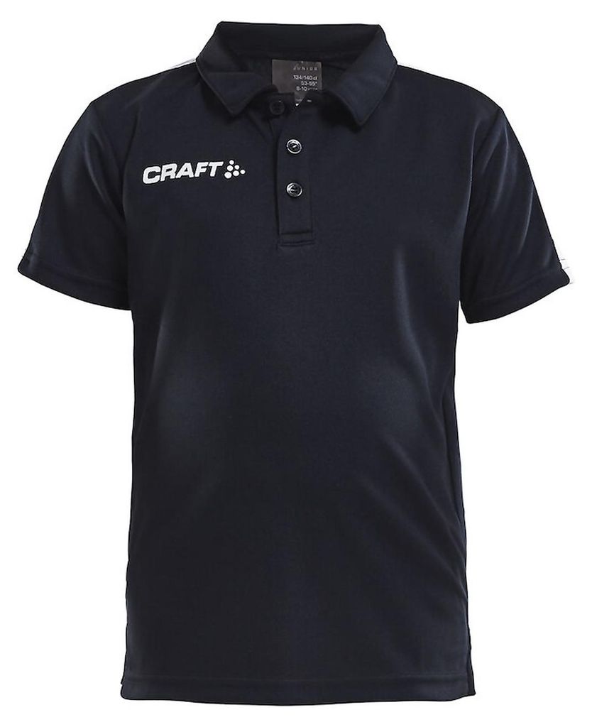 CRAFT Progress Polo Pique JR Black/White 134/140
