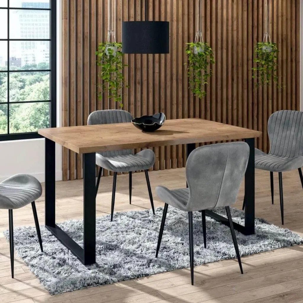Pied de table en métal noir 50x72cm SIMPLE-6x2 pour bureau et console - 10
