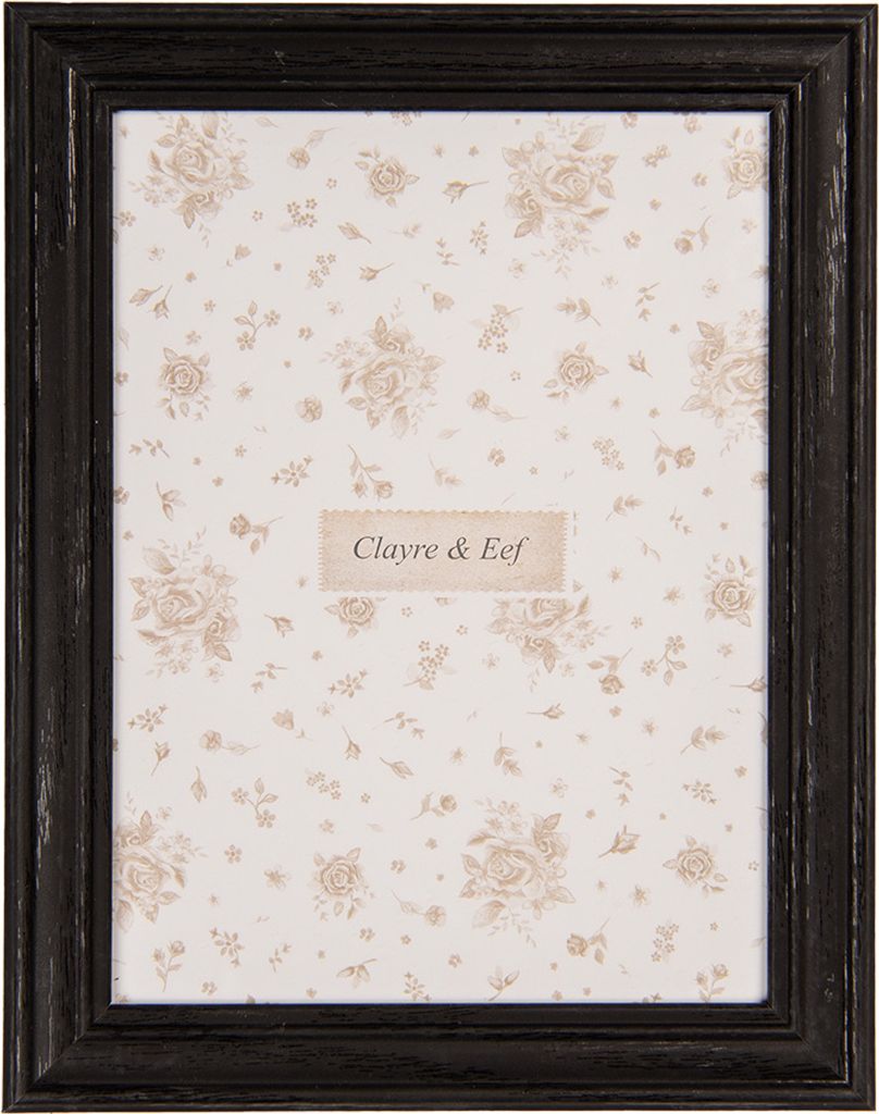 Clayre & Eef Bilderrahmen 10x15 cm Schwarz MDF