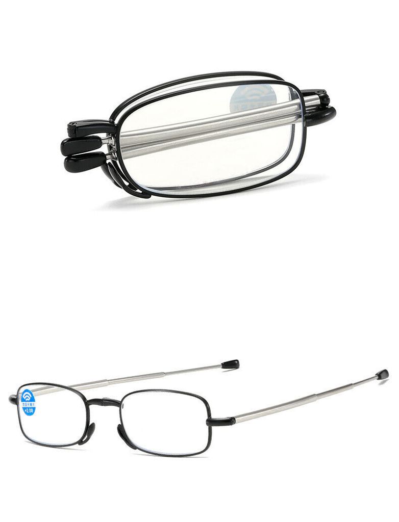 Hochwertige Schmale Edelstahl Lesebrille 8 Mm Farbe Schwarz Dioptrien