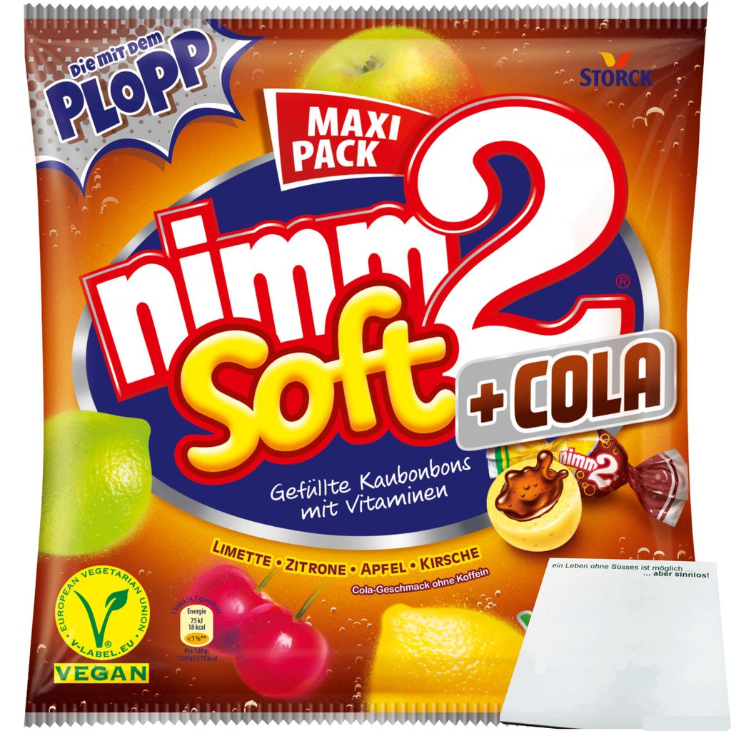 Nimm2 Soft + Cola gefüllte Kaubonbons mit Vitaminen (345g Produktbild 