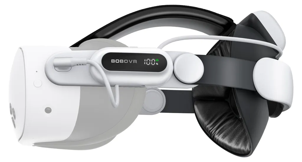 Sangle de Tête VR avec Batterie pour Meta Quest 3S BOBOVR E3 Pro Elite
