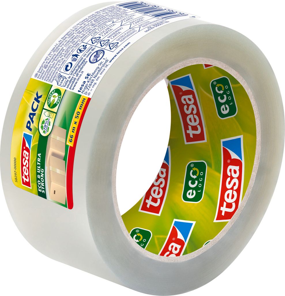 tesapack Eco & Ultra Strong Paketklebeband nachhaltig Packband Paketband 66m