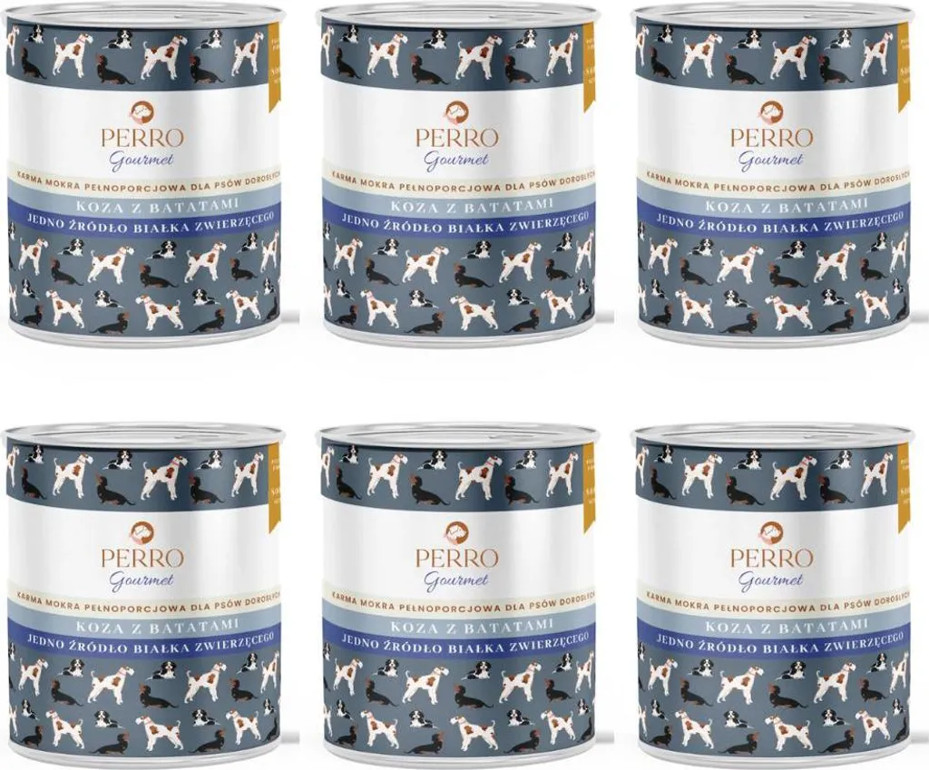 PERRO Gourmet Chèvre et Patates Douces - Nourriture Humide Chien 6x800g