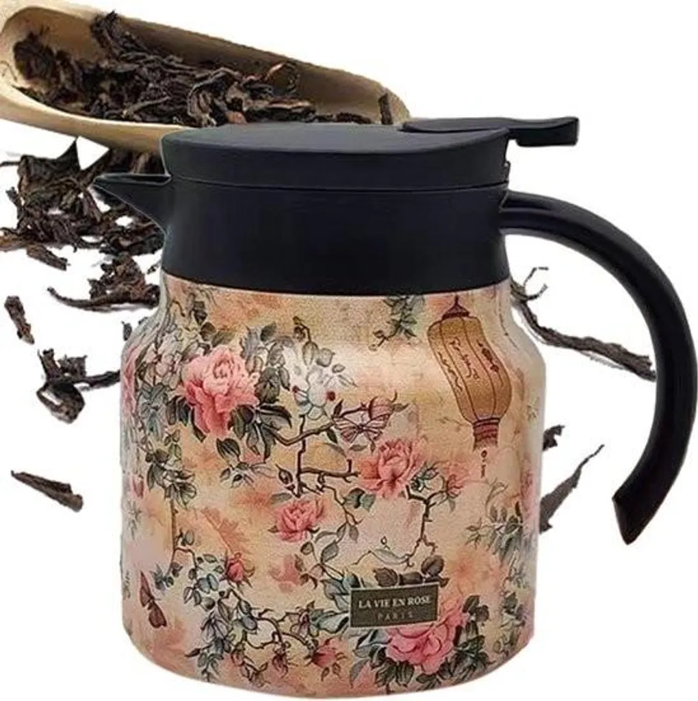 Teiera Isolata Vintage 800ml - Regalo Perfetto con Filtro Integrato
