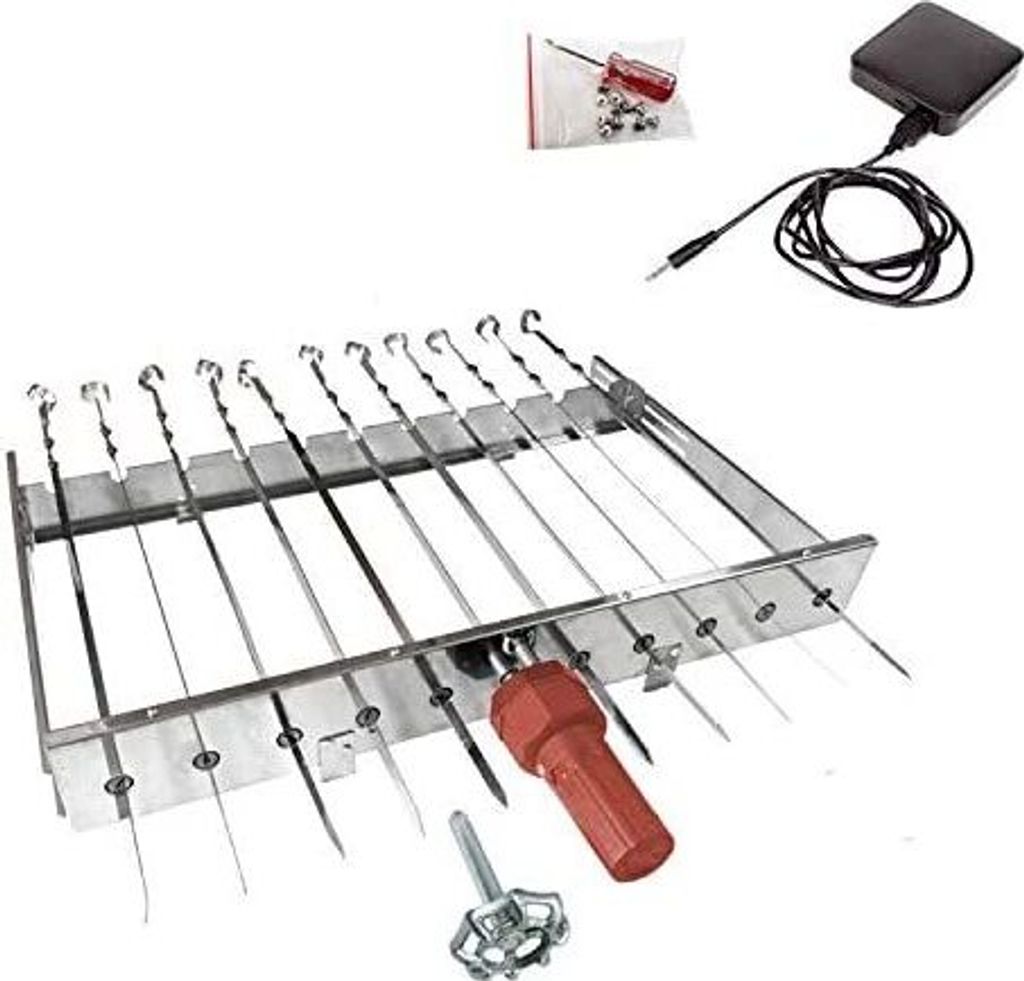 Drehspieß Sesam Mit USB Motor + Powerbank  für 11 Spieße Produktbild 