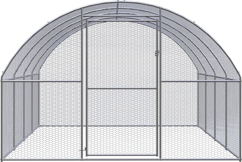 vidaXL Outdoor-Hühnerstall 3x4x2 m Verzinkter Stahl Produktbild 