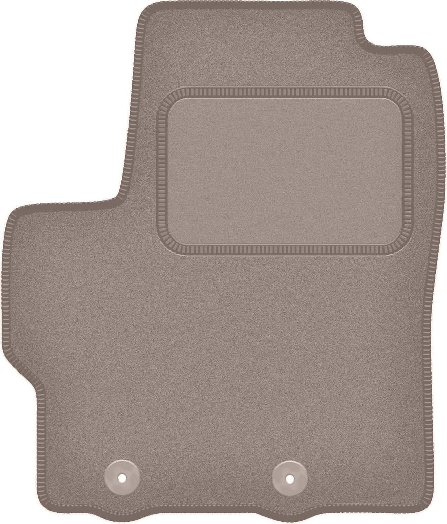 Fahrerfußmatte Velours beige passend für Toyota Yaris IV (2020-, Schrägheck) – mit Befestigungen – passgenau