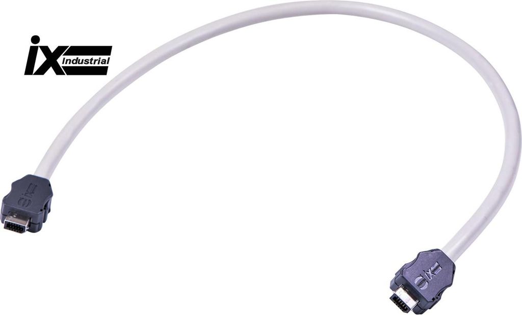 HARTING ix Industrial Typ-B, Signal-Daten-Verkabelung mit 1/1 Verdrahtung 10 / 10-polig gerade, 5x2xAWG26 Bauform Seite