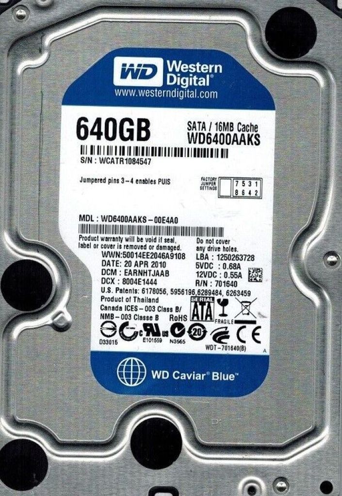 Western Digital WD6400AACS 640GB SATA 3,5"