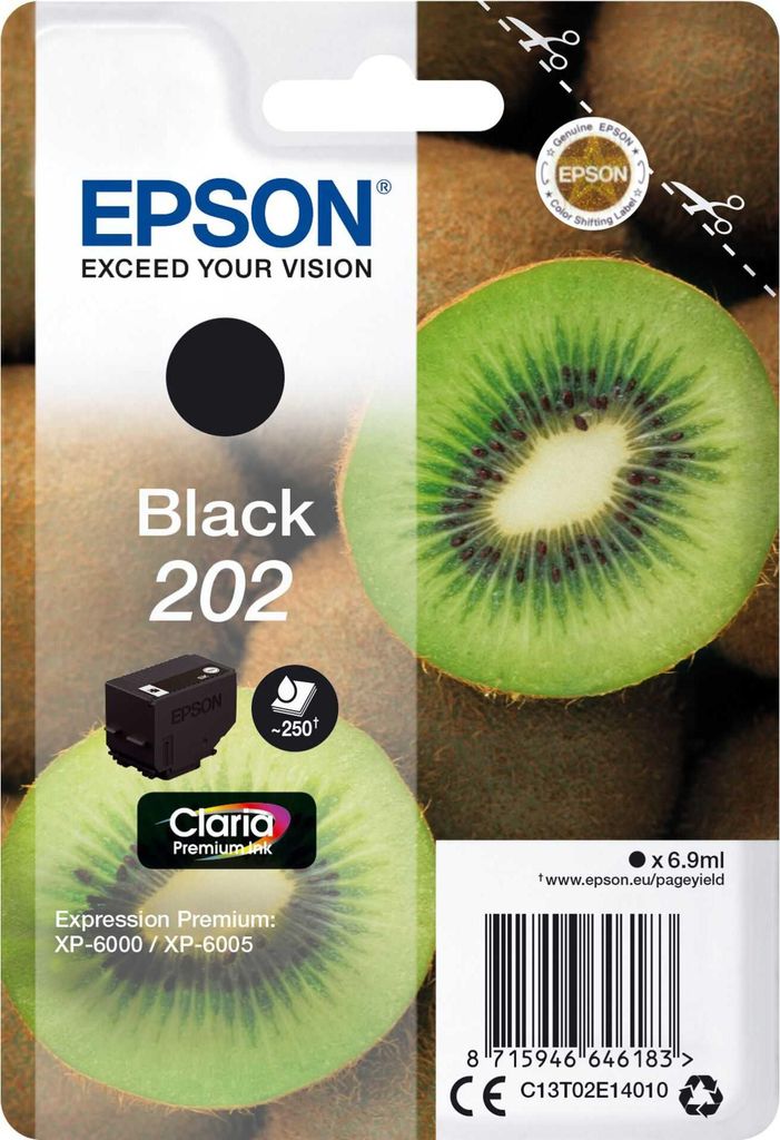 Tlačová kazeta Epson 202 (C13T02E14010) čierna Obrázok produktu 