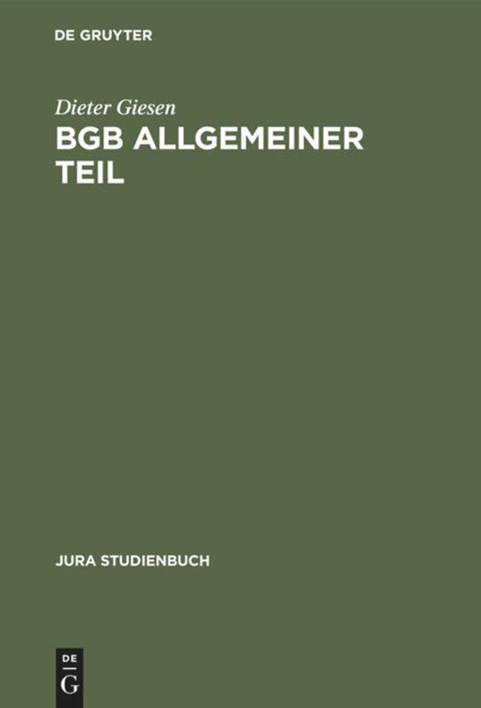 BGB Allgemeiner Teil