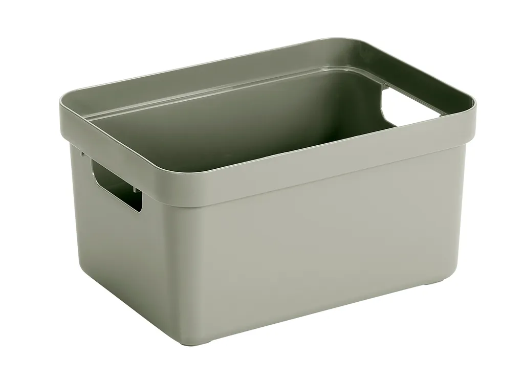Boîte Sigma 352mm empilable et résistante coloris vert pastel 13 Litres
