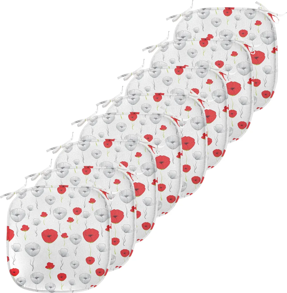 Coussin de chaise imperméable lot de 8 galettes de siège cuisine 40cm