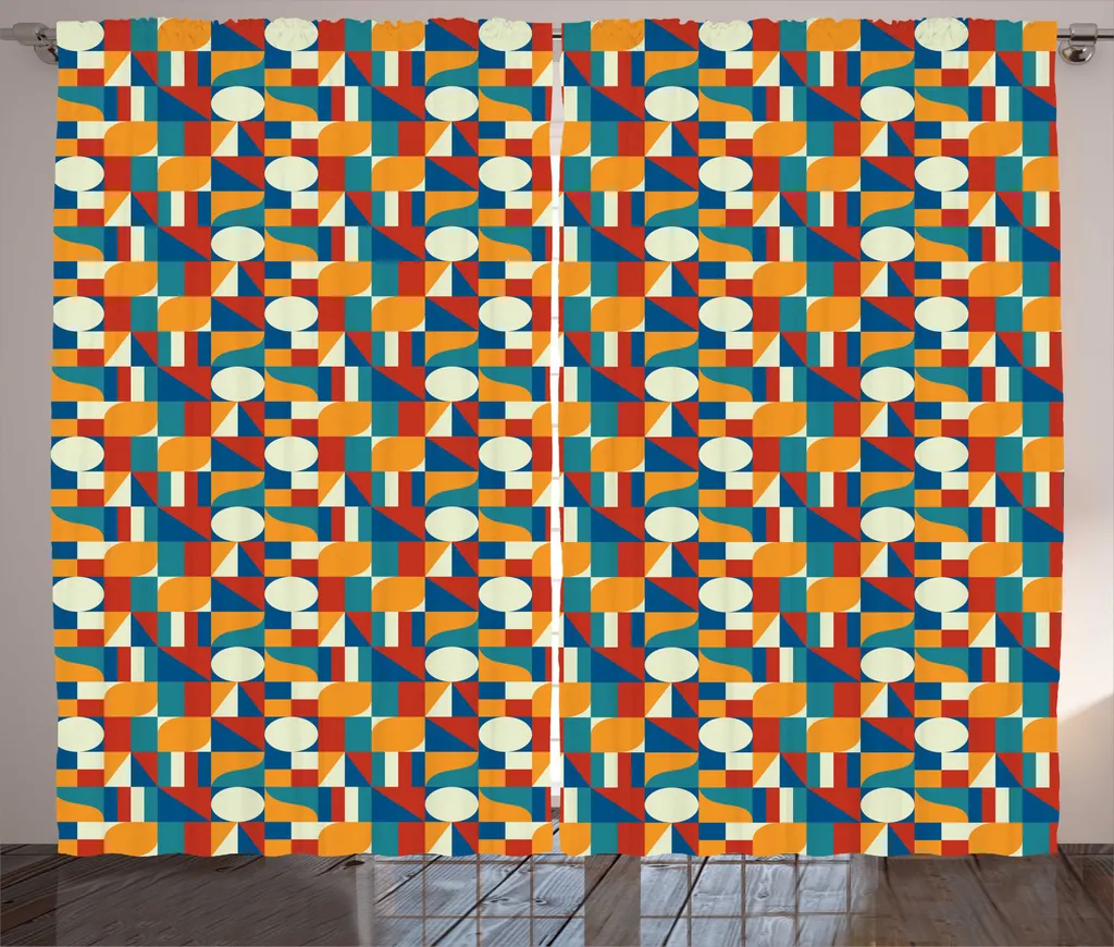 ABAKUHAUS Tenda Rustica 280x245 cm Cerchi Geometrici Soggiorno