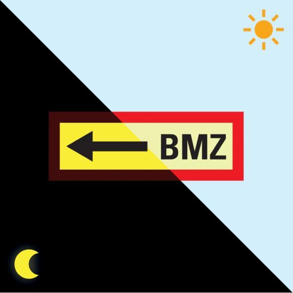 PERMALIGHT power langnachleuchtend Feuerwehrschild BMZ Produktbild 