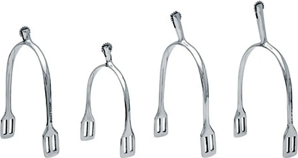 Éperons Anglais de Dressage 30mm Inox avec Molettes Dentées Sefton