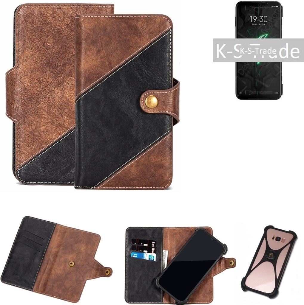K-S-Trade Handy Hülle Schutz Hülle Schutzhülle Bookstyle Case kompatibel mit Sony Xperia XZ2 Premium Handy Cover Hülle Schutztasche 1x