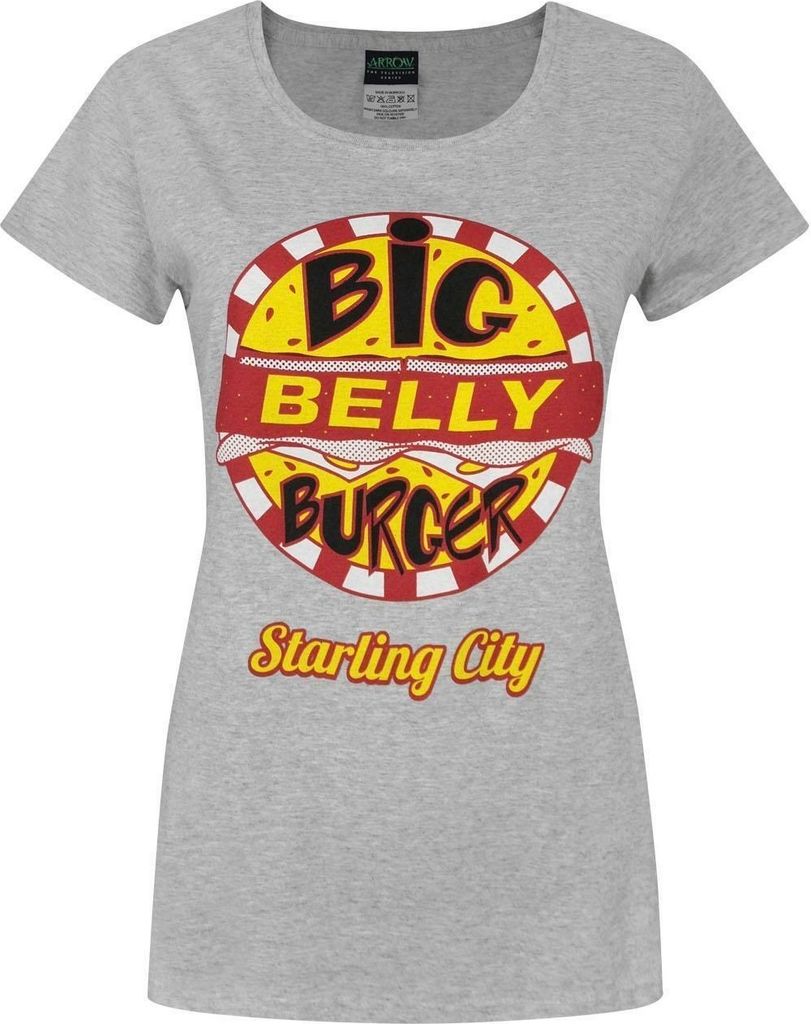 Arrow - "Big Belly Burger" T-Shirt für Damen NS8381 (L) (Grau)