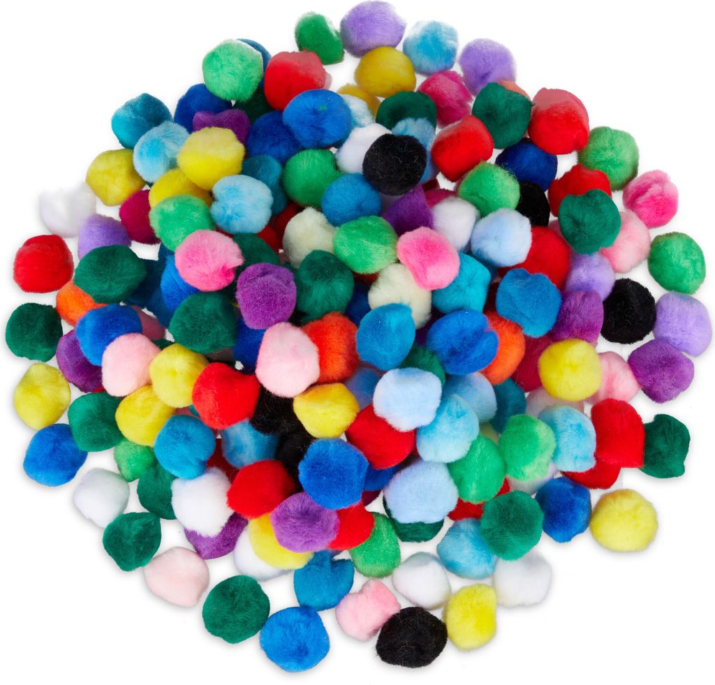 relaxdays Pompons bunt 200er Set