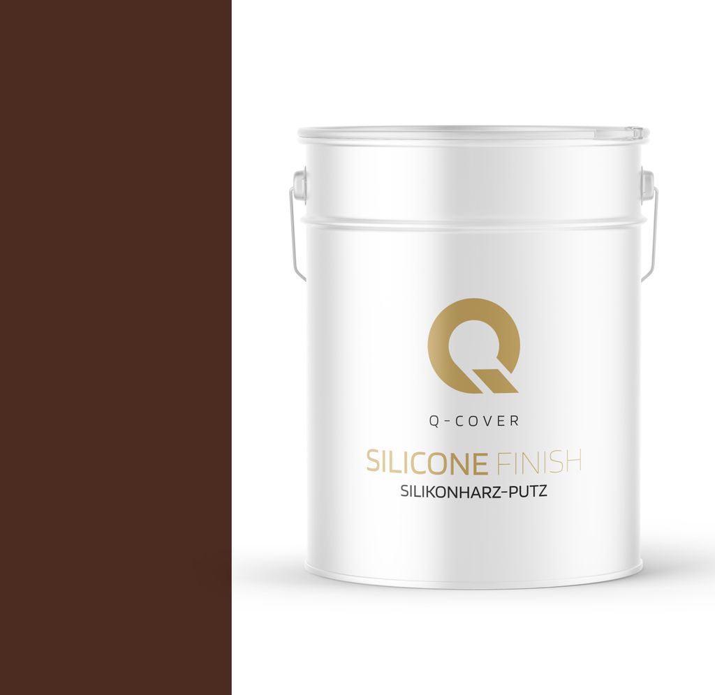 Silikonharz-Putz | 15 kg 2 mm Mahagonibraun RAL 8016 Rollputz Silikonputz | Fassadenputz | Kratzputz Oberput Strukturputz Fertigputz Wände
