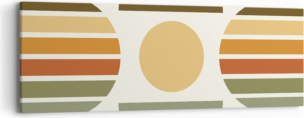 Bild auf Leinwand - Leinwandbild - Einteilig - Modern gemustert minimalistisch - 90x30cm - Wand Bild - Wanddeko - Wandbilder - Leinwanddruck - Bild...