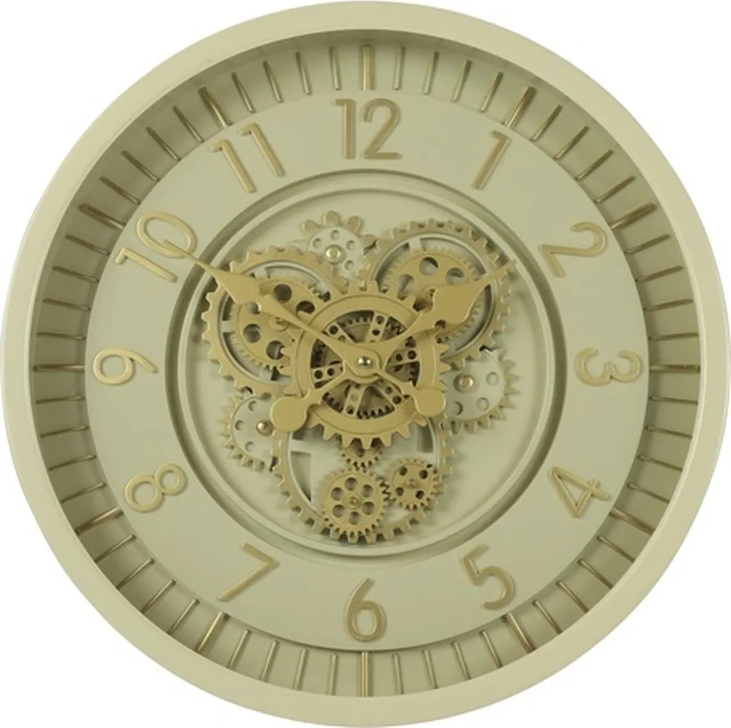 Horloge murale crème céleste Ø46 cm : lisibilité et design pour mur