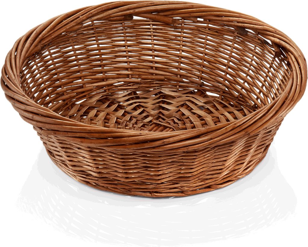 Buffetkorb rund Vollweide, gesotten braun Ø 43 cm cm Holz Produktbild 