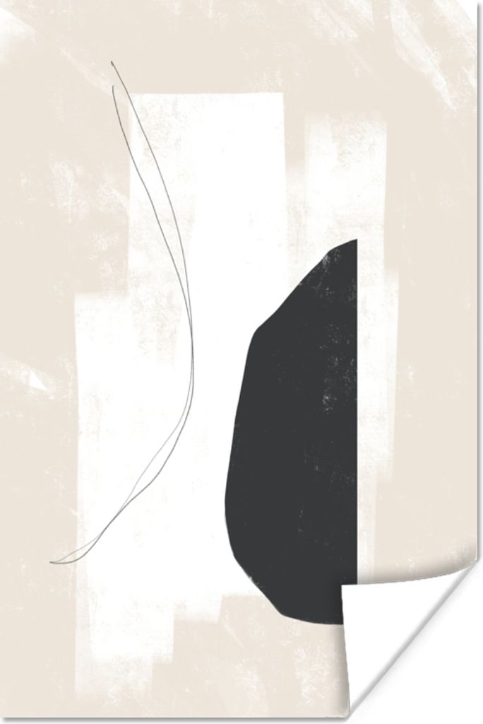 MuchoWow Poster Malerei - Abstrakt - Minimalismus 80x120 cm - Papierdruck