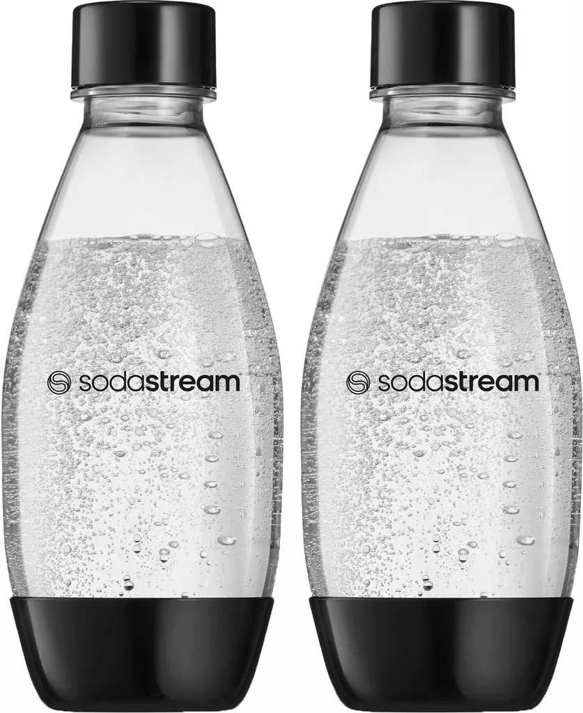 Pack 2 Bottiglie SodaStream Fuse 0,5L Nere | Perfette per lo Sport e Ufficio