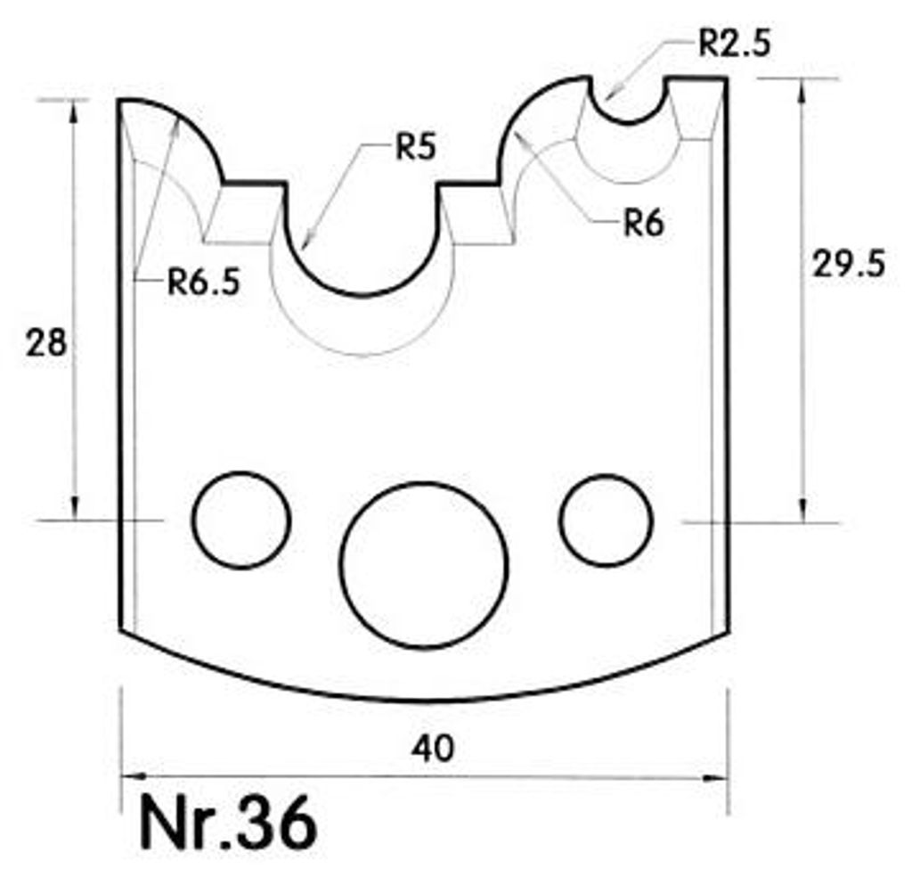 BRÜCK UNI-Profilmesser Nr. 36 HSS | 36336
