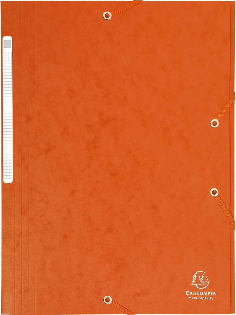 Pochettes à élastiques A4 425g/m² Exacompta Orange - Lot de 25 Chemises