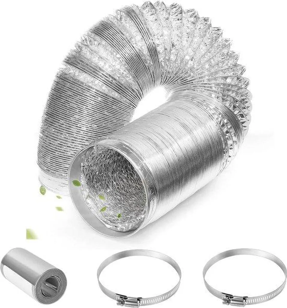 Stop humidité : Kit conduit évacuation sèche-linge alu Ø 100 mm x 3m