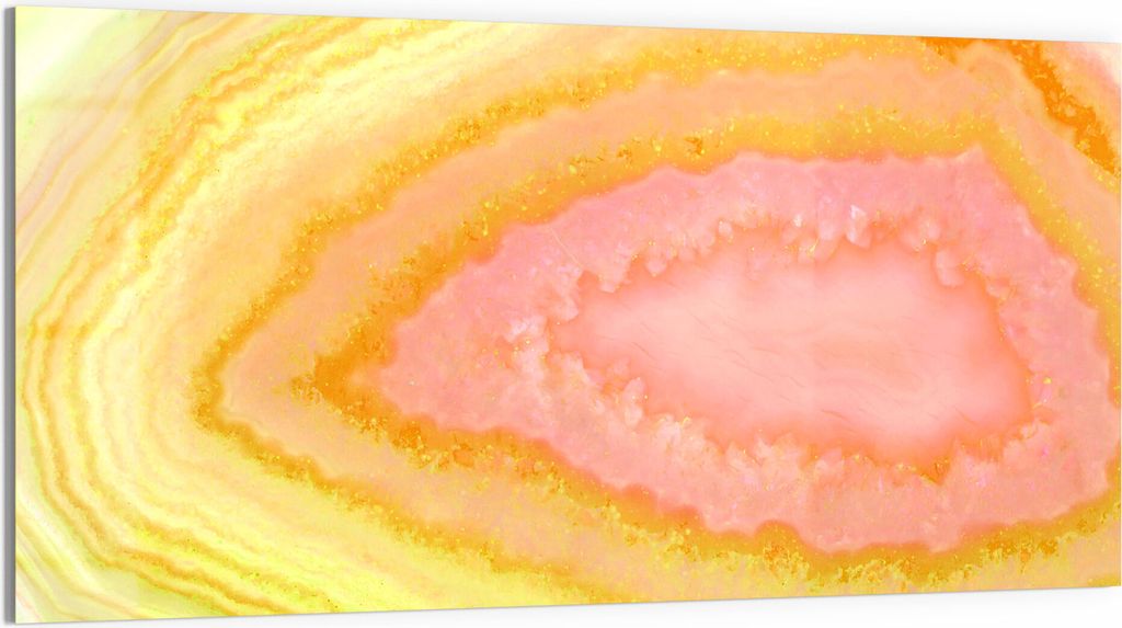 DEQORI Glasbild Acryl 100x50 cm 'Mineralien im Stein' Wandbild Bild modern Deko
