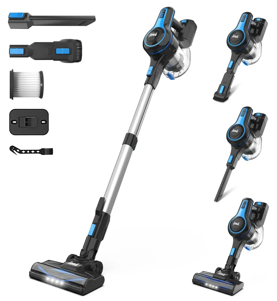 Aspirateur balai sans fil polyvalent 6-en-1 autonomie 45 min coloris blanc