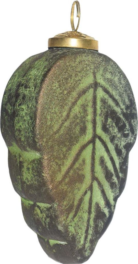 Clayre & Eef Weihnachtskugel 7x4x13 cm Grün Braun Glas