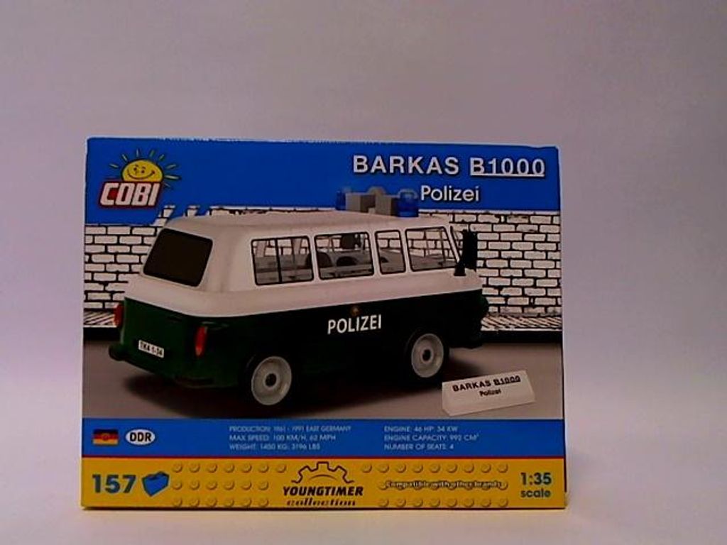 COBI Barkas B1000 Polizei, Bausatz, 5 Jahr(e), 157 Stück(e) Produktbild 