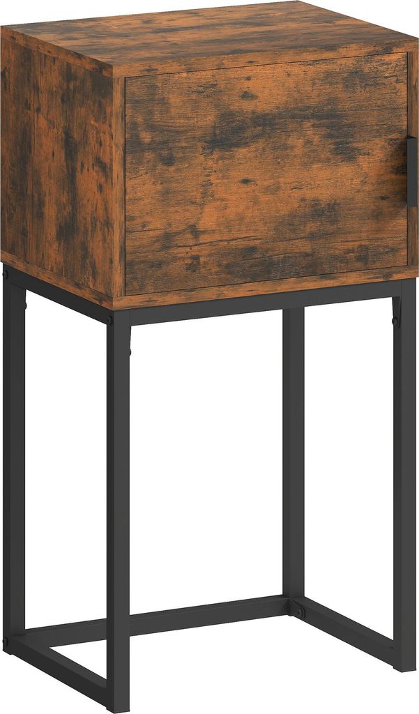 Konsolentisch Schmal, Schrank, Industrie-Design, Wohnzimmer Flur, 40x30x76cm, Rustikal-Braun