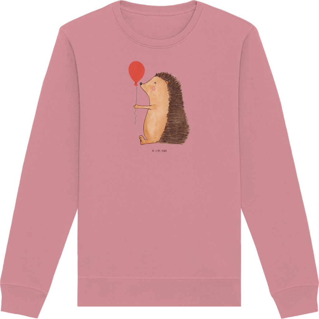 Mr. & Mrs. Panda Bio Baumwoll Pullover Igel Luftballon Größe XL - Canyon Pink - Geschenk, Sweater, Happy Birthday, Herzlichen Glückwunsch, Sweat...