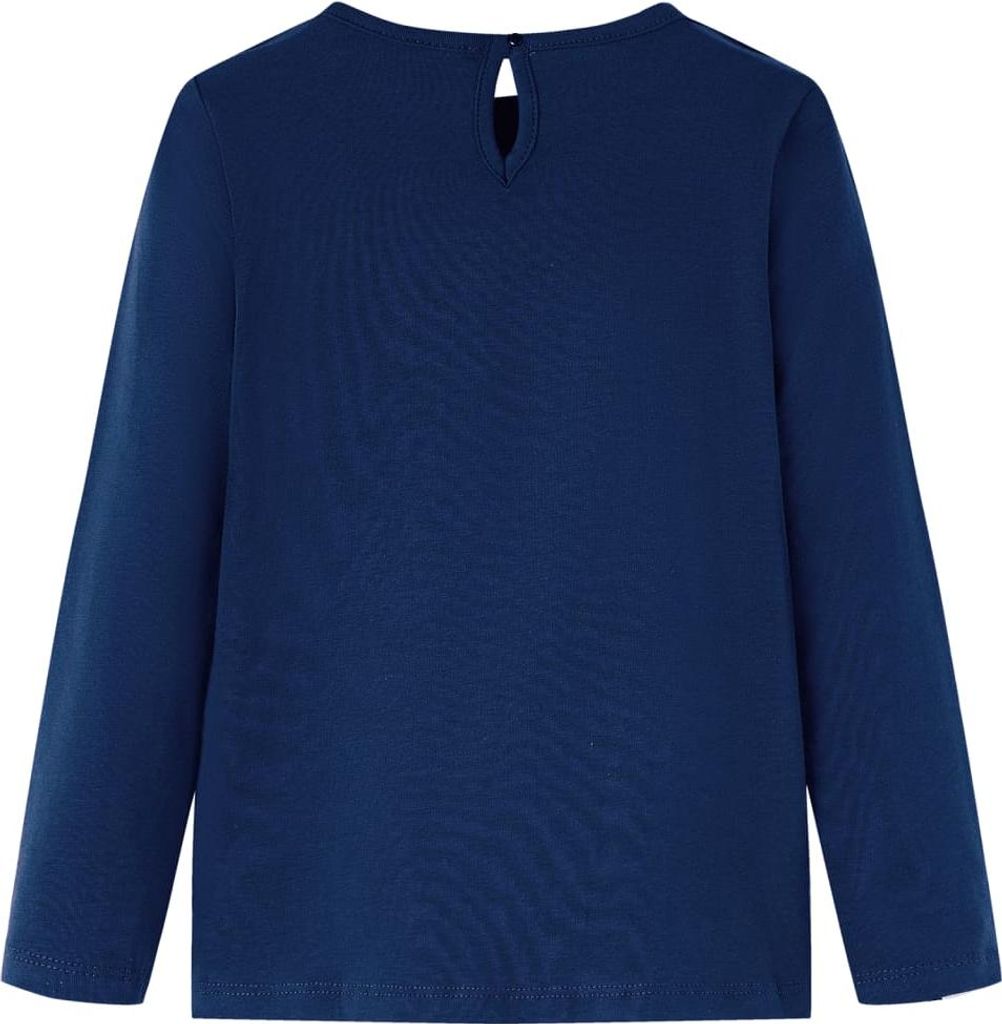 vidaXL Kinder-Langarmshirt Marineblau 128 Produktbild 