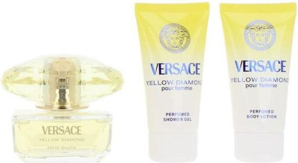Versace Yellow Diamond Geschenkset Eau de Toilette 50ml/Bath & Shower Gel 50ml/Body Lotion 50ml