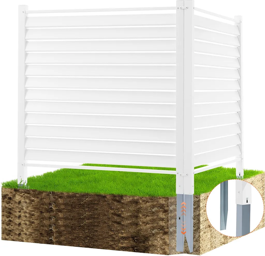 Recinzione Privacy AC Vinile 122x122cm - Kit 2 Pannelli No-Dig