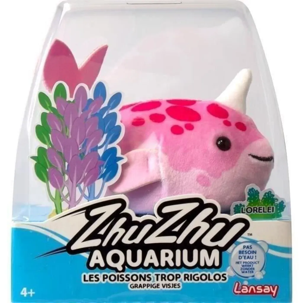 Jouet Interactif Narval Coral Lansay Zhu Zhu Aquarium Peluche Motorisée