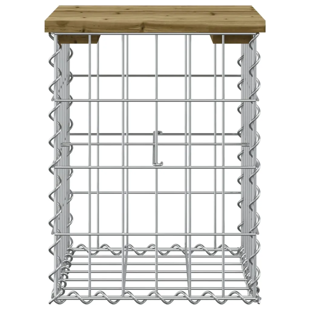 Panchina da Giardino in Gabbione 33x31x42 cm | Pino Impregnato vidaXL - 4