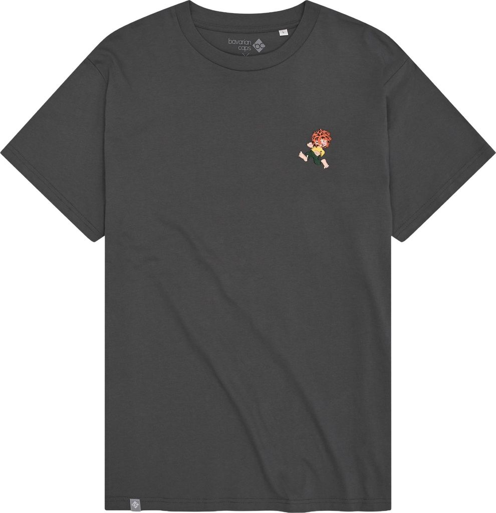 Bavarian Caps T-Shirt , Grantler Klub: Pumuckl D-Grau, XL