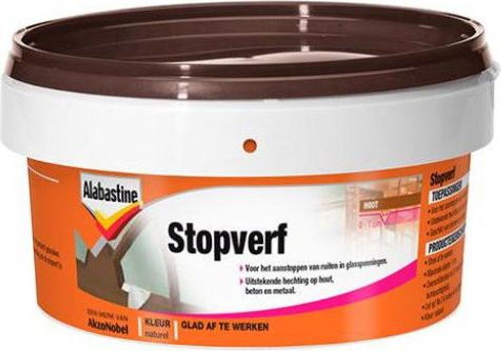 Alabastine Stopverf, Naturel, 0,5 kg, 10 °C, 336 h, 1008 h, Maximale diepte: 1 cm.